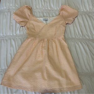 Orange/white gingham dress from Urban Outfitters - size S